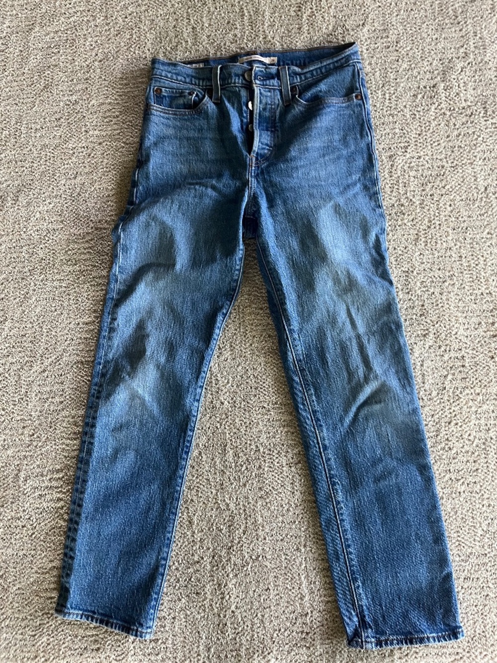 Levi's Classic Wedgie Straight Blue Button-Fly Jeans